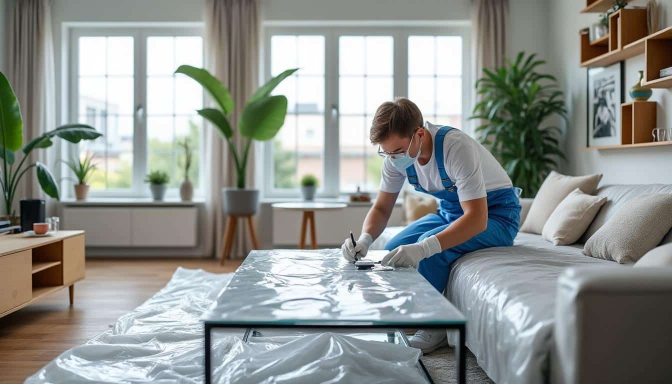 découvrez nos conseils pratiques pour travailler proprement dans un logement déjà meublé, en évitant les dégâts et en respectant l'espace existant.